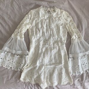 White lace romper